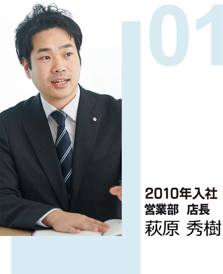 2010年入社 営業部 店長 萩原 秀樹